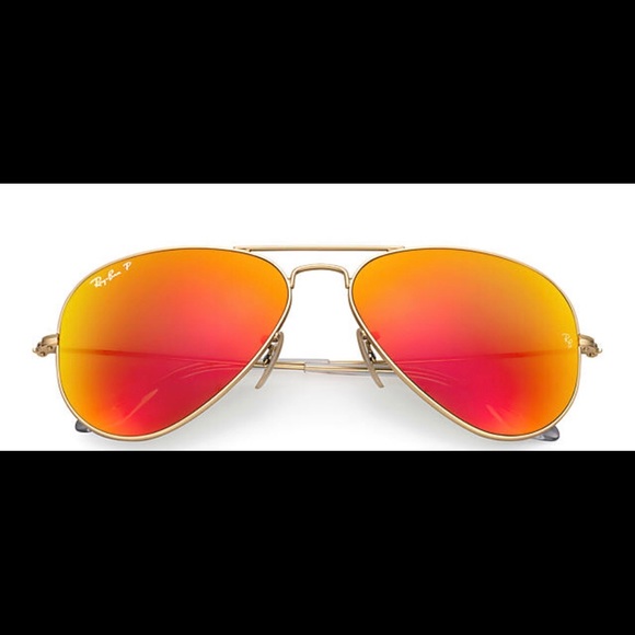 Ray-Ban Orange Flash Polarized Aviators